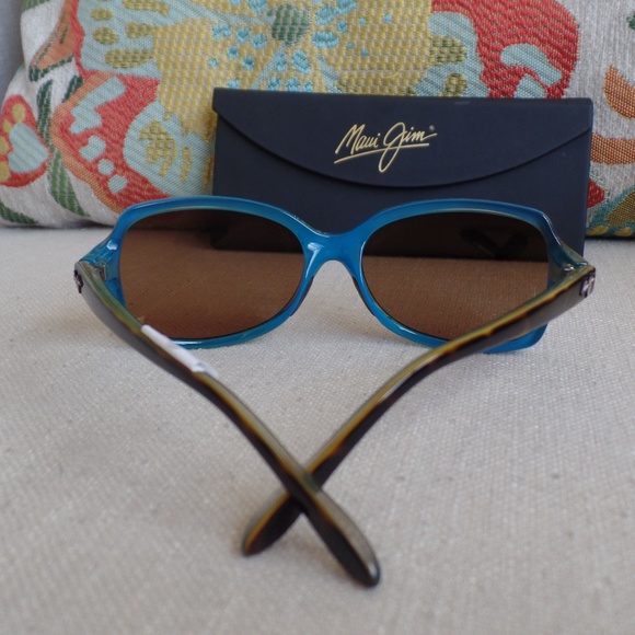 Maui Jim CLOUD BREAK Tortoise Blue Peacock Frame w/ Bronze Lens - Picture 5 of 8
